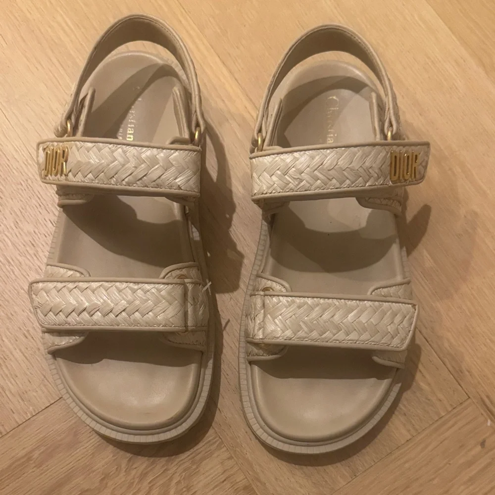 Dior Act Raffia Sandals - Picture 1 of 8